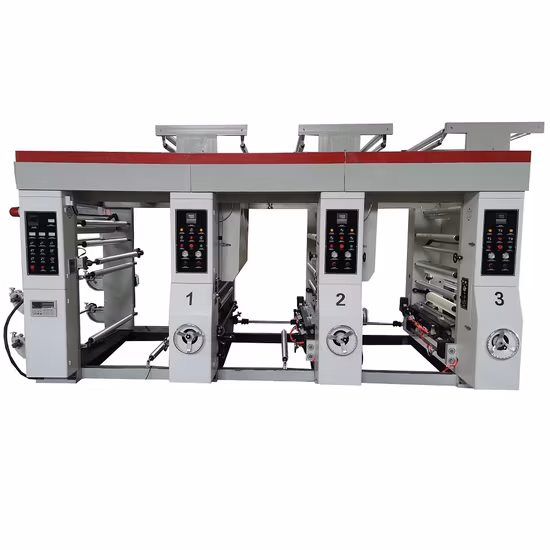 High Speed PVC UV Foil BOPP PE Inline Large Format 2 4 5 6 Color Label Paper Cup Plastic Film Bag Flexography Printing Machine Price